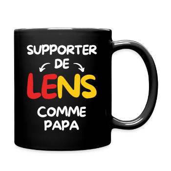 Supporter de Lens comme papa - Mug uni - noir - Droite