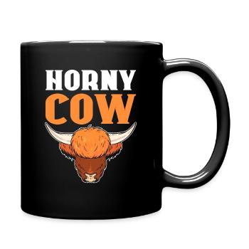 Éleveur de bovins Horny Cow Highland - Mug uni - noir - Droite