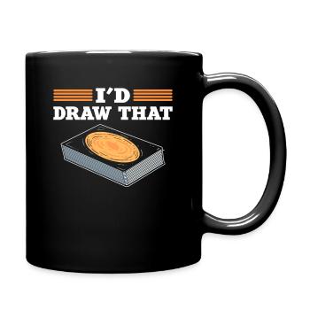 I’d Draw That Trading Card Game Trading Card - Tasse einfarbig - Schwarz - Rechts