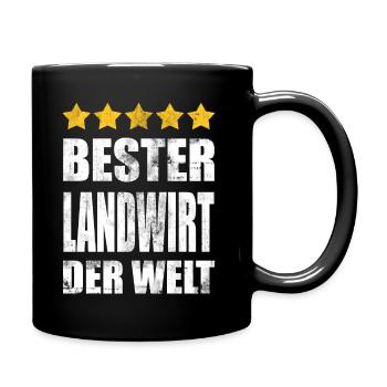 Bester Landwirt Der Welt Vintage - Tasse einfarbig - Schwarz - Rechts