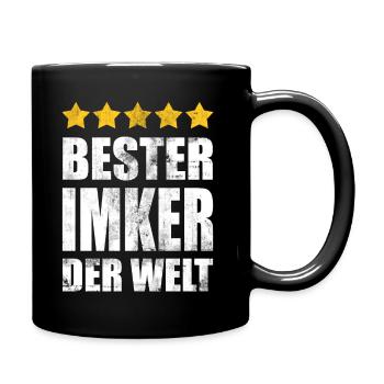 Bester Imker Der Welt Vintage - Tasse einfarbig - Schwarz - Rechts