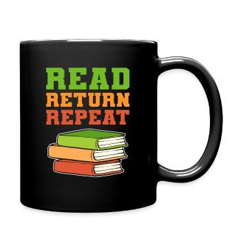 Read Return Repeat Librarian Book Lover - Full Colour Mug - black - Right