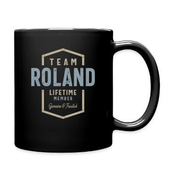 Team Roland Lifetime Member Personalisierter Name - Tasse einfarbig - Schwarz - Rechts