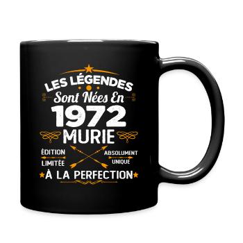 Les Légendes Sont Nées En 1972 - Mug uni - noir - Droite