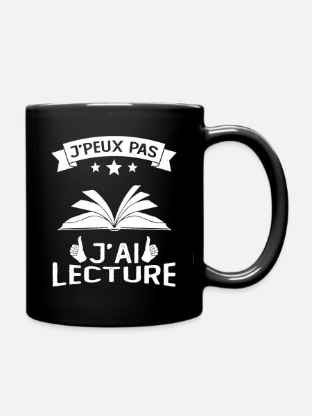 Ich kann nicht lesen - Tasse einfarbig - Schwarz