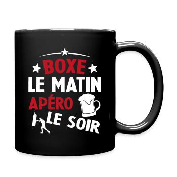 Boxe Le Matin Et Apéro Le Soir Boxing Sport - Mug uni - noir - Droite