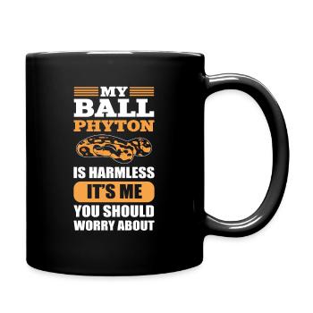 Mon python est un serpent exotique de reptile inoffensif - Mug uni - noir - Droite