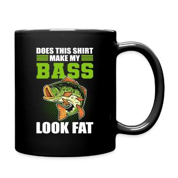 Does This Shirt Make My Bass Look Fat Fish Bass - Full Colour Mug - black - Right