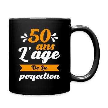 50 Ans Anniversaire 50 ans l'age de la perfection - Mug uni - noir - Droite