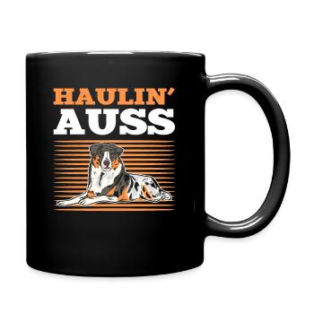 Haulin Auss Aussie Australian Cattle Dog - Full Colour Mug - black - Right
