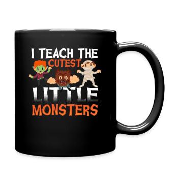 I Teach the Cutest Little Monsters Halloween - Tasse einfarbig - Schwarz - Rechts