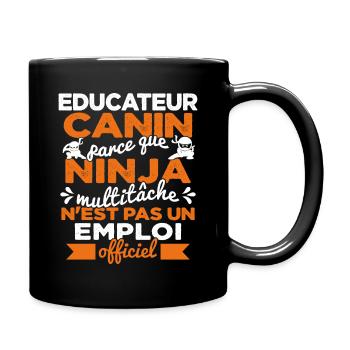 Educateur Canin Drôle Cadeau Ninja Humor - Mug uni - noir - Droite