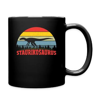 Staurikosaurus Dinosaur - Tasse einfarbig - Schwarz - Rechts