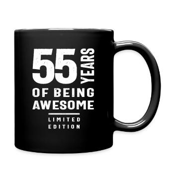 55 Years of Being Awesome - 55th Birthday - Full Colour Mug - black - Right