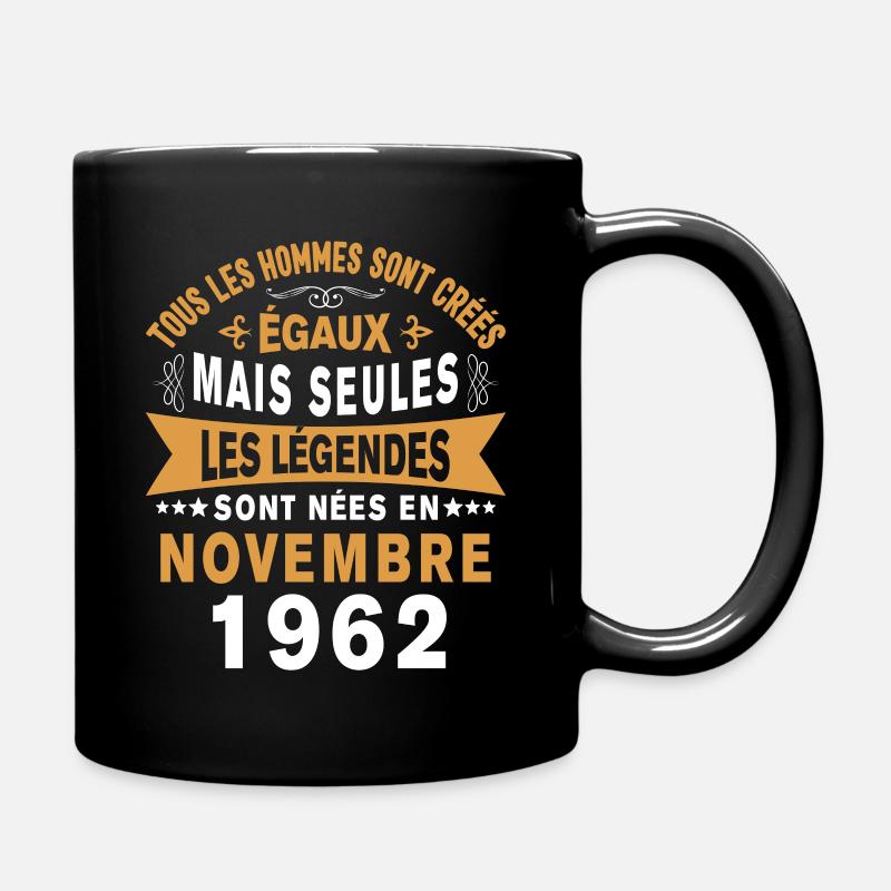Les légendes sont nées en Novembre 1962 Cadeau - Mug uni - noir