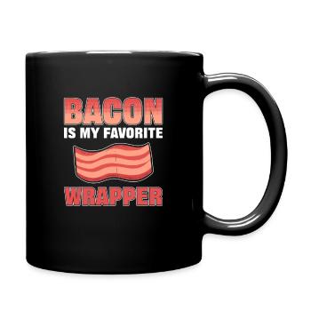 Bacon Is My Favorite Wrapper Bacon Meat BBQ - Full Colour Mug - black - Right