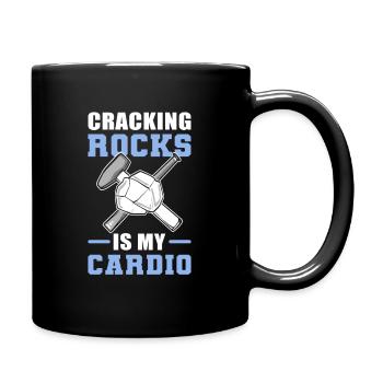 Cracking Rocks Is My Cardio Mineral Collecting - Tasse einfarbig - Schwarz - Rechts