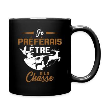 Lustige Idee eines Jagdgeschenks für einen Jäger - Tasse einfarbig - Schwarz - Rechts