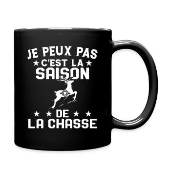 C'est La Saison De La Chasse Humour Chasseur - Mug uni - noir - Droite