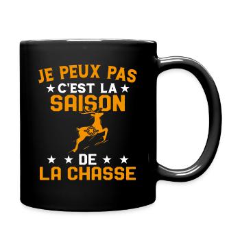 C'est La Saison De La Chasse Humour Chasseur - Mug uni - noir - Droite