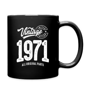 Vintage né en 1971 - 51ème anniversaire Rétro Classic - Mug uni - noir - Droite