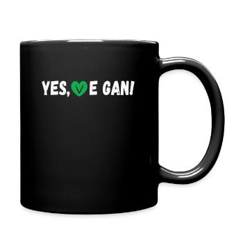 Yes We Can Veganer Vegan Tierfreund Tierschutz - Tasse einfarbig - Schwarz - Rechts