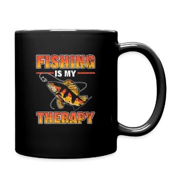 Fishing Is My Therapy Fish Hunting - Full Colour Mug - black - Right