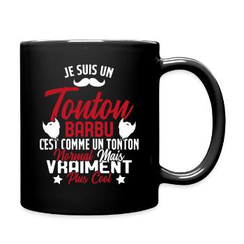 Tonton Barbu Humour Cadeau Onlce - Mug uni - noir - Droite
