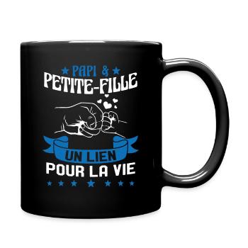 Papi & Petite Fille Grand Père Papy Cadeau - Mug uni - noir - Droite