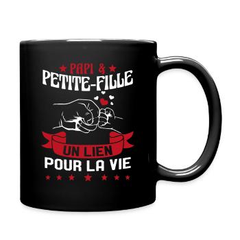 Papi & Petite Fille Grand Père Papy Cadeau - Mug uni - noir - Droite