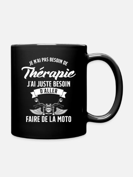 Motarde Besoin de faire de la Moto Humour Cadeau - Mug uni - noir