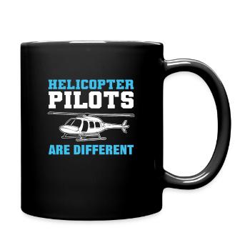Helicopter Pilots Are Different - Full Colour Mug - black - Right
