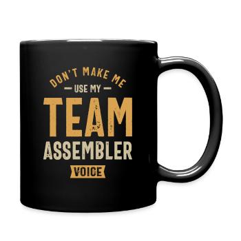 Team Assembler Job Occupation Birthday Worker - Full Colour Mug - black - Right