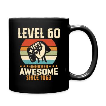 Level 60 Jahre Gaming-Geburtstagsgeschenk freischalten - Tasse einfarbig - Schwarz - Rechts