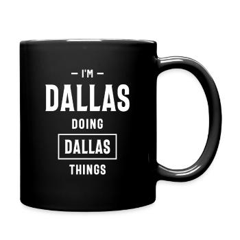 Nom personnalisé Dallas - Mug uni - noir - Droite