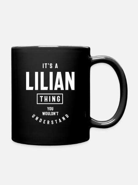 Lilian Personalisierter Name - Tasse einfarbig - Schwarz