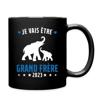 Je Vais Être Grand Frère en 2023 - Mug uni - noir - Droite