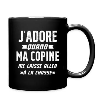 J'adore quand Ma Copine - Mug uni - noir - Droite