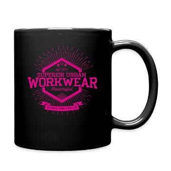 Hochwertige urbane Arbeitskleidung Handgefertigter Vintage-Denim - Tasse einfarbig - Schwarz - Rechts