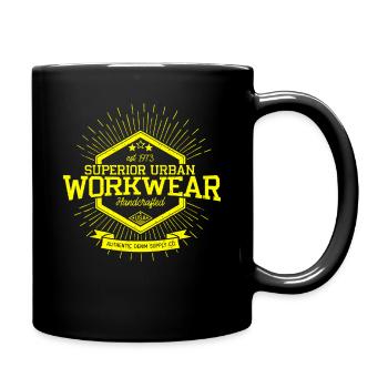 Superior Urban Workwear Handcrafted Vintage Denim - Full Colour Mug - black - Right