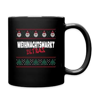 Weihnachtsmarkt Ultras Ugly Christmas Xmas Idee - Tasse einfarbig - Schwarz - Rechts