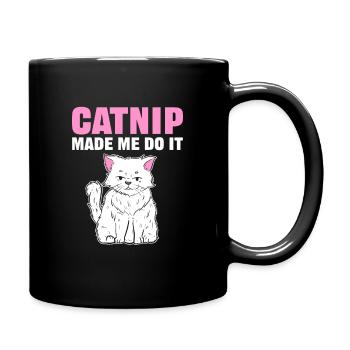 L’herbe à chat m’a fait le faire Cat Nip - Mug uni - noir - Droite