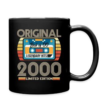 Vintage 2000 Original Geburtstagsgeschenk - Tasse einfarbig - Schwarz - Rechts