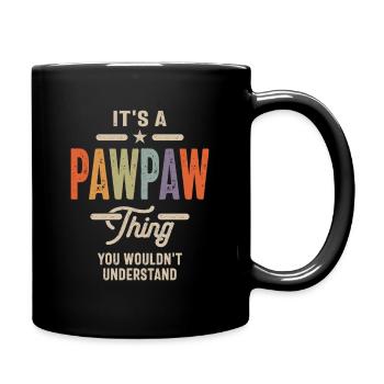 Hommes c’est un truc de papaye drôle papa grand-père - Mug uni - noir - Droite