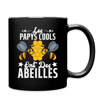 Les Papys Cools Ont Des Abeilles Cadeau Apiculteur - Mug uni - noir - Droite