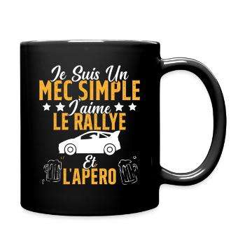 Mec Simple Rallye Apero Humour Rallye Automobile - Mug uni - noir - Droite