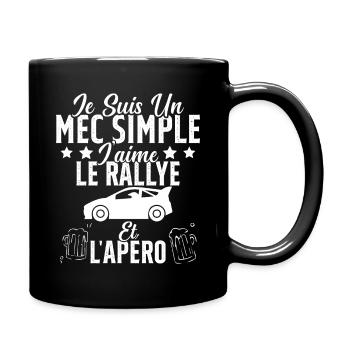 Mec Simple Rallye Apero Humour Rallye Automobile - Mug uni - noir - Droite