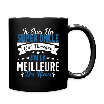 Un Super Oncle Cadeau Humour Nièce Tonton - Mug uni - noir - Droite