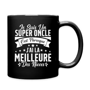 Un Super Oncle Cadeau Humour Nièce Tonton - Mug uni - noir - Droite