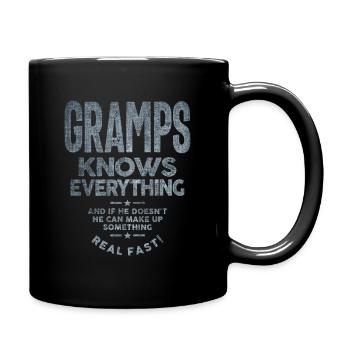 Gramps sait tout Papa Grand-père - Mug uni - noir - Droite